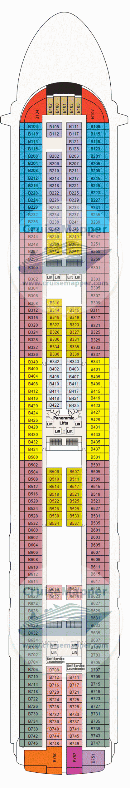 Sapphire Princess Deck 11 Plan CruiseMapper