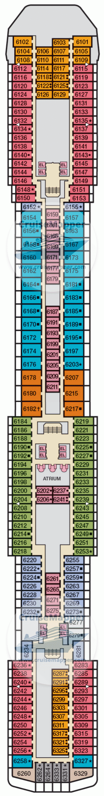 Carnival Miracle Deck 06 - Empress-Cabins