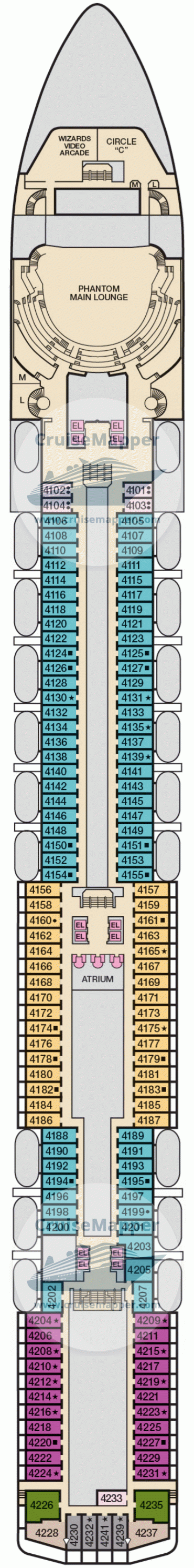 Carnival Miracle Deck 04 - Main-Cabins-Kids