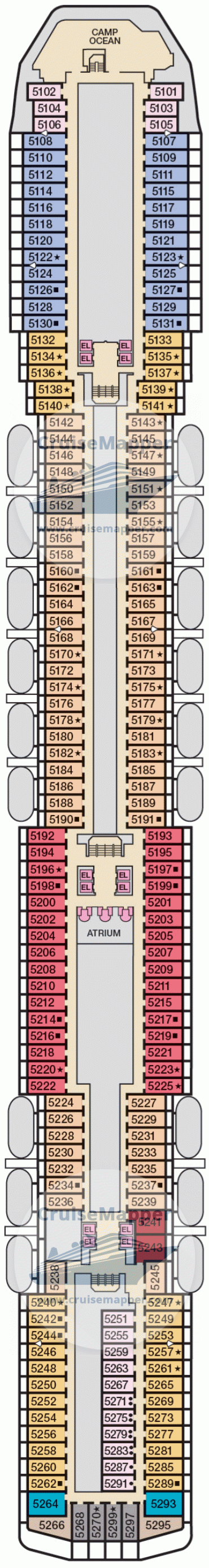 Carnival Miracle Deck 05 - Upper-Cabins-Kids