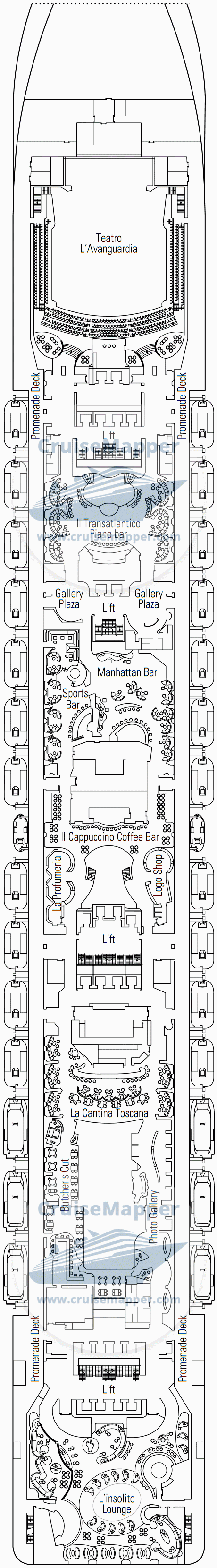 MSC Fantasia Deck 07 - Sublime-Promenade-Lounge