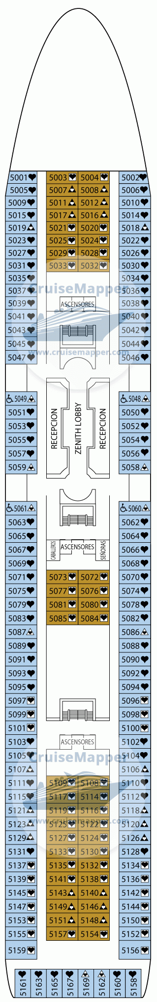 Pullmantur Zenith Deck 05 - Europa-Cabins