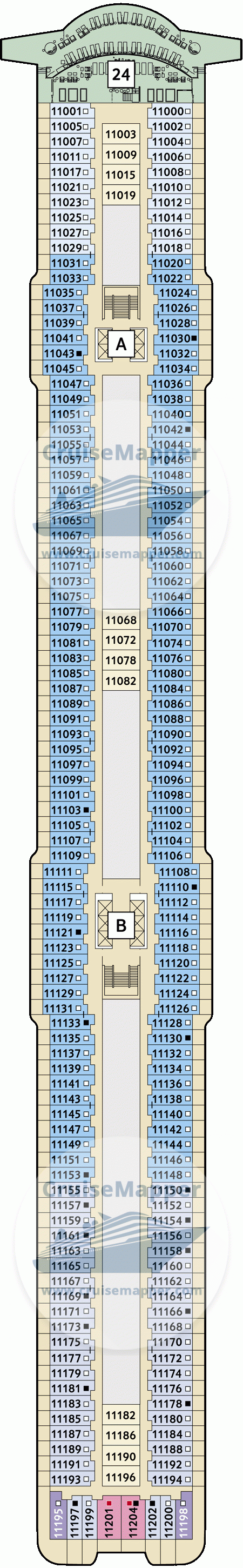 Mein Schiff 2 Deck 11 - Krabbe-Cabins