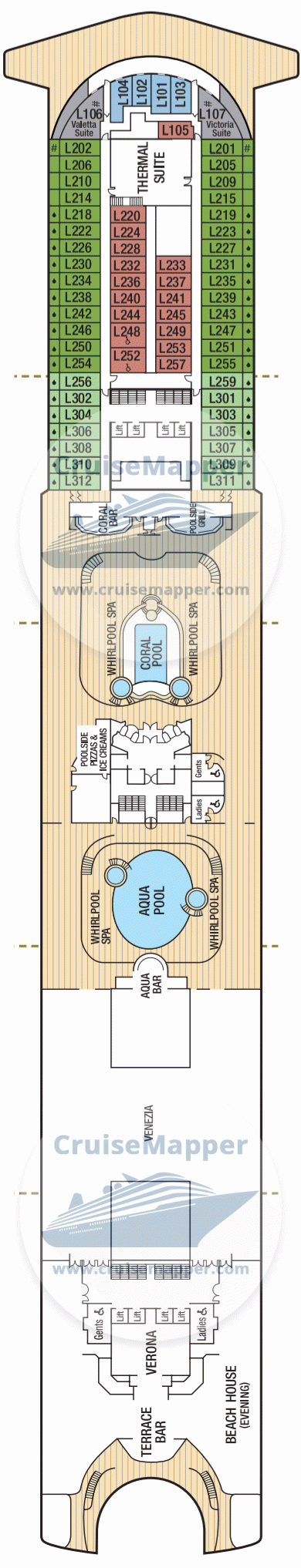 Azura Deck 15 - Lido-Pool