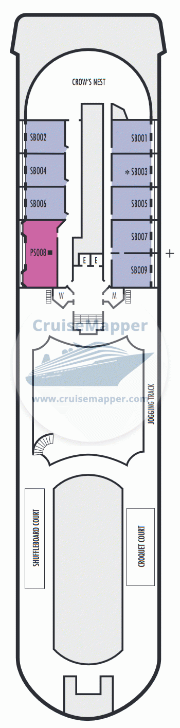 Amera Deck 21 - Prinsendam deck 12-Sports Amera Deck 21 - Prinsendam deck 12-Sports
