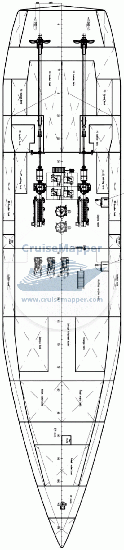 JSC Admiral Nevelskoy ferry Deck 01 - Engines-Propulsion