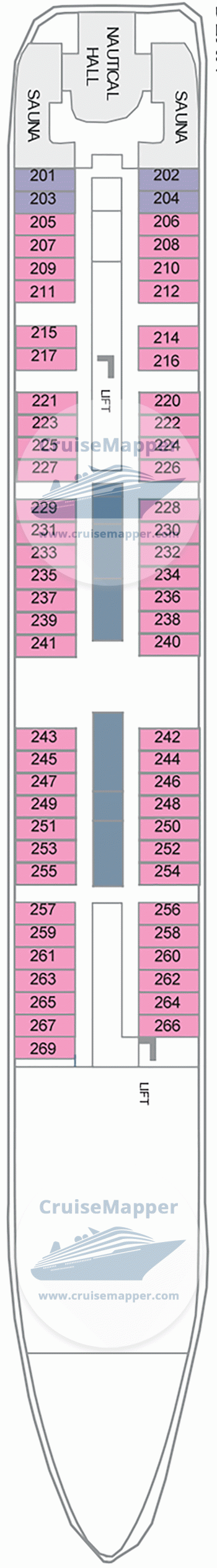 Club Med 2 Deck 02 - C-Caraibes-Cabins