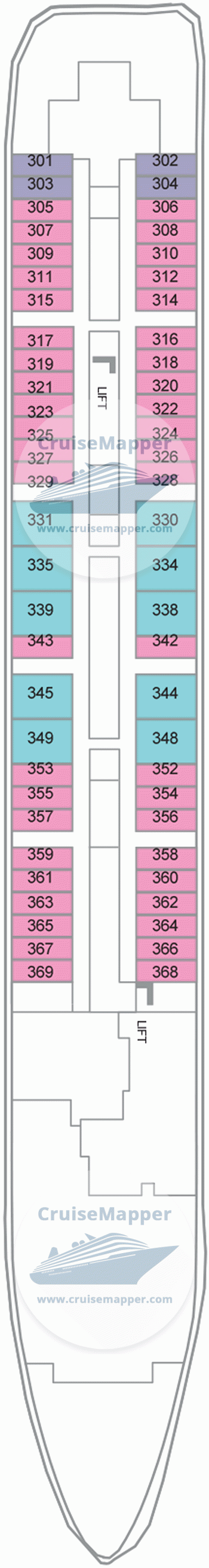 Club Med 2 Deck 03 - D-Desirade-Cabins