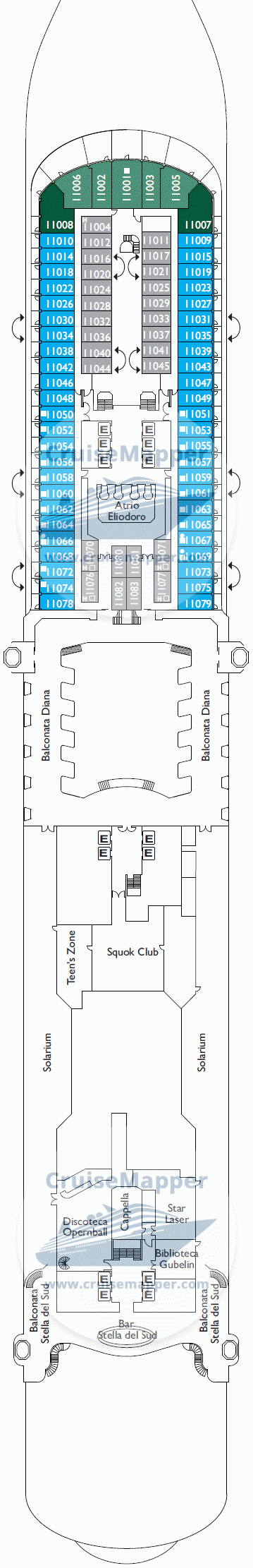 Costa Diadema Deck 11 - Timur