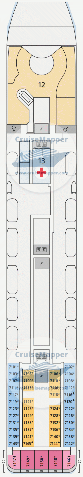 Ambition Deck 07 - Cabins-Hospital