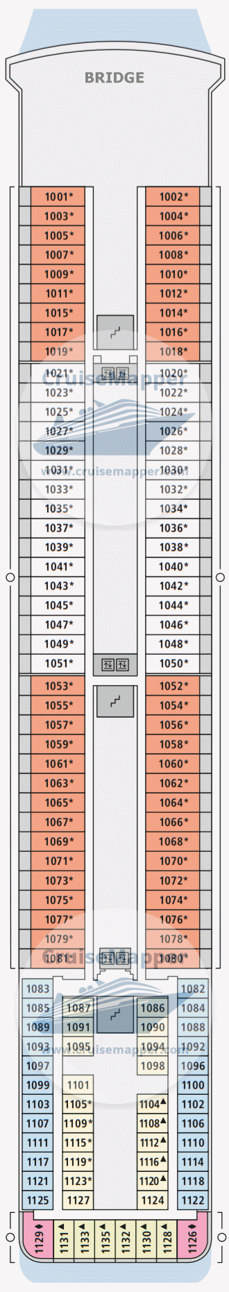 Ambition Deck 10 - Bridge-Cabins