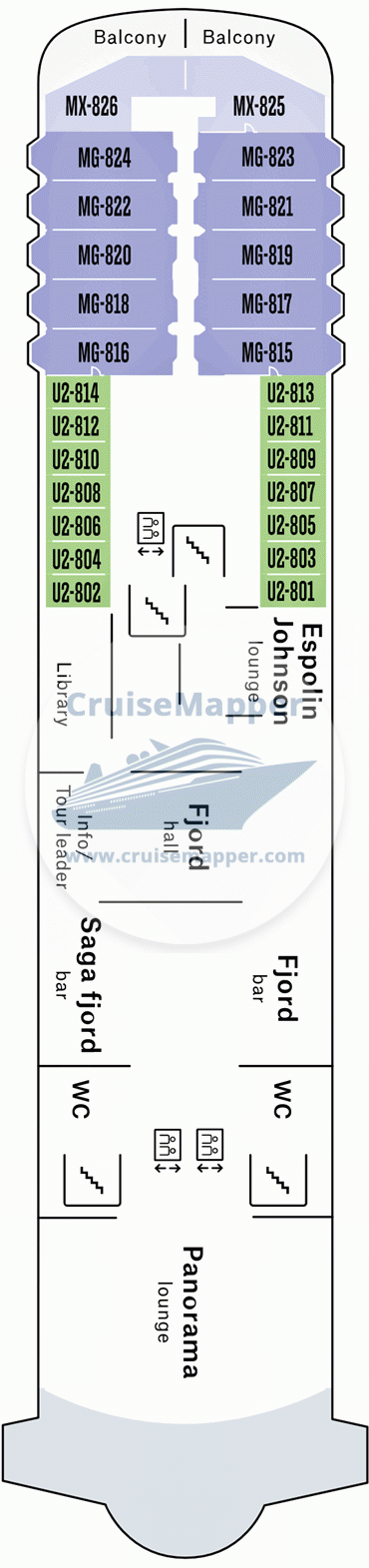 MS Trollfjord Deck 08 - Lounge