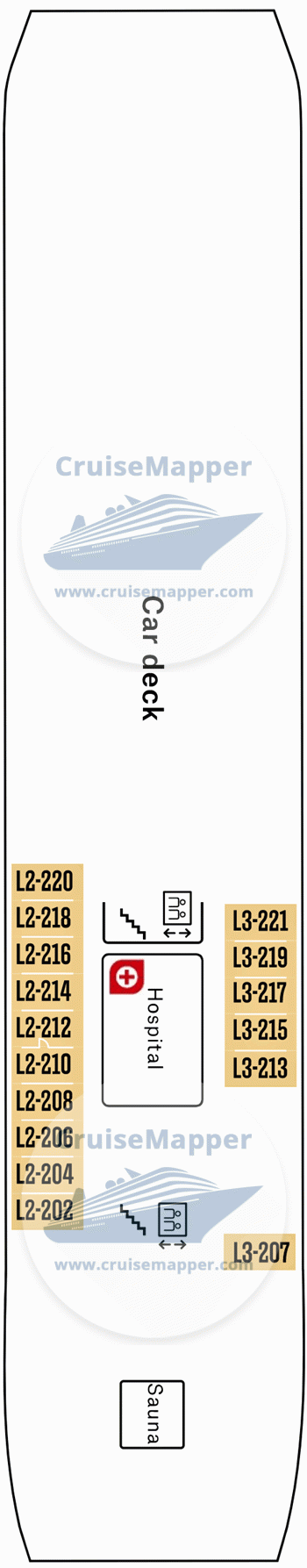 MS Nordkapp Deck 02 - Car Deck