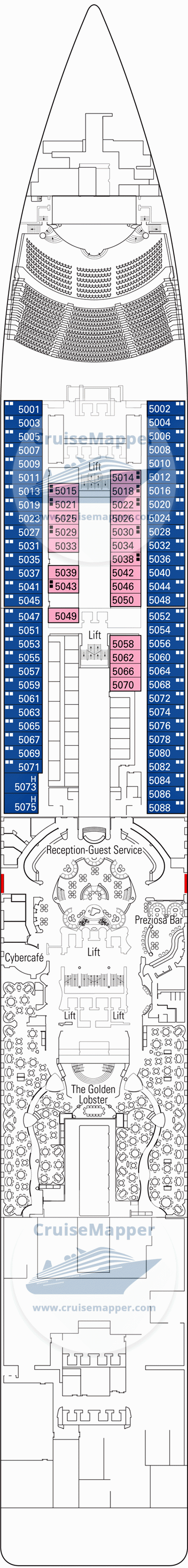 MSC Preziosa Deck 05 - Corallo-Cabins-Lobby