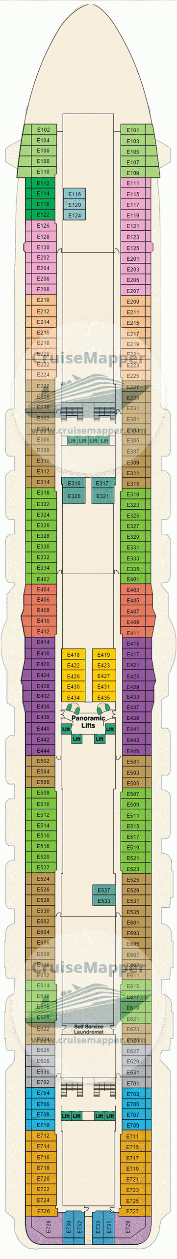 Regal Princess Deck 8 Plan CruiseMapper