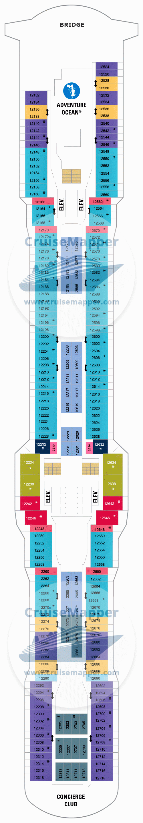 Anthem of the Seas Deck 12 - Bridge-Cabins