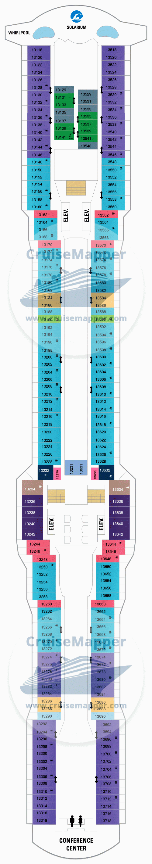 Anthem of the Seas deck 13 plan CruiseMapper