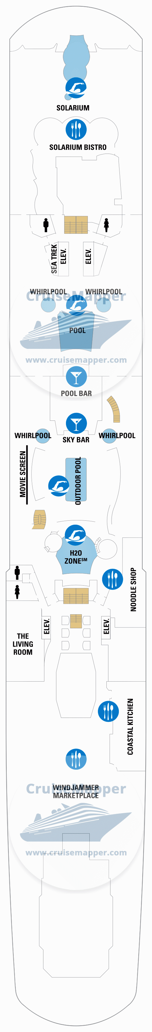 Quantum Of The Seas Deck 14 - Lido-Pools-Solarium