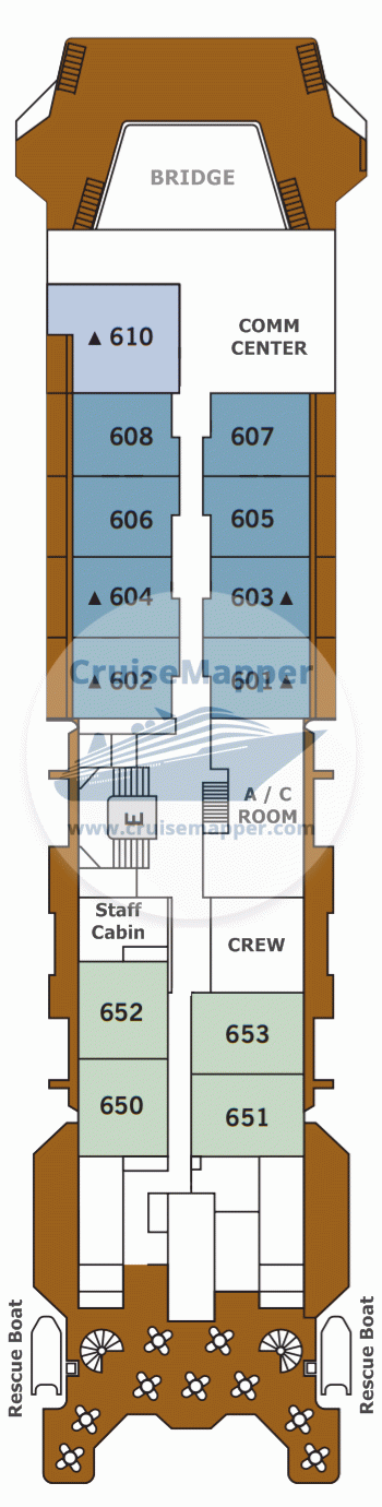 ms La Belle des Oceans Deck 06 - Silver Discoverer deck6-Bridge