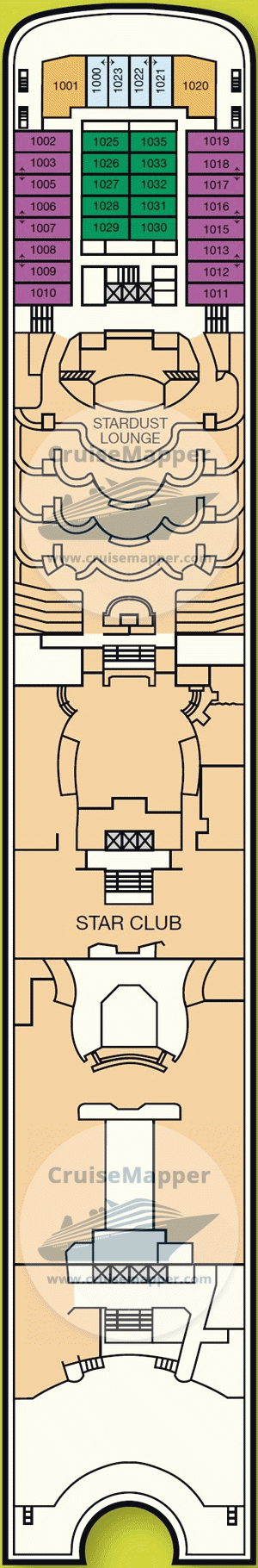 SuperStar Aquarius Deck 10 - Cabins-Lounge-Sundeck2