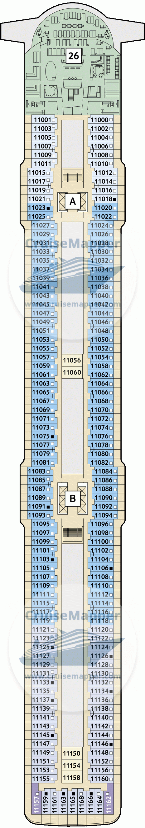 Mein Schiff 3 Deck 11 - Krabbe-Cabins