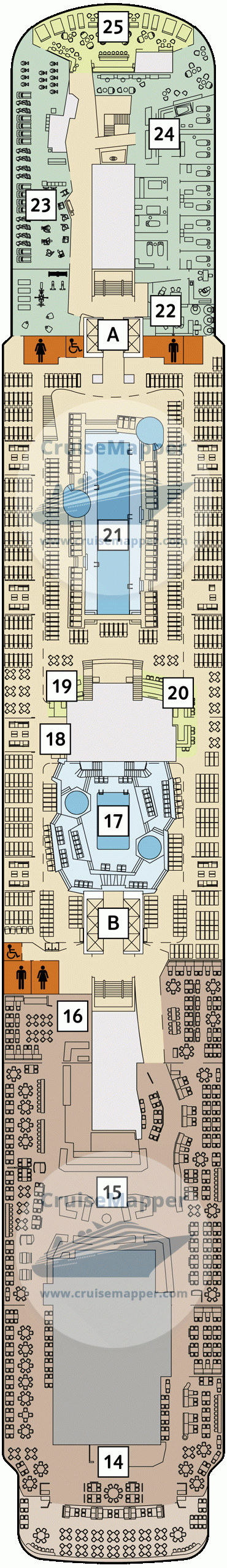 Mein Schiff 3 Deck 12 - Aqua-Lido-Pools-Spa