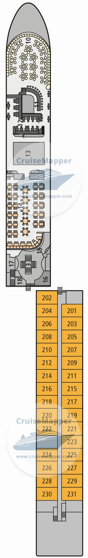 Arosa Silva Deck 02 - Main-Lobby-Dining-Lounge