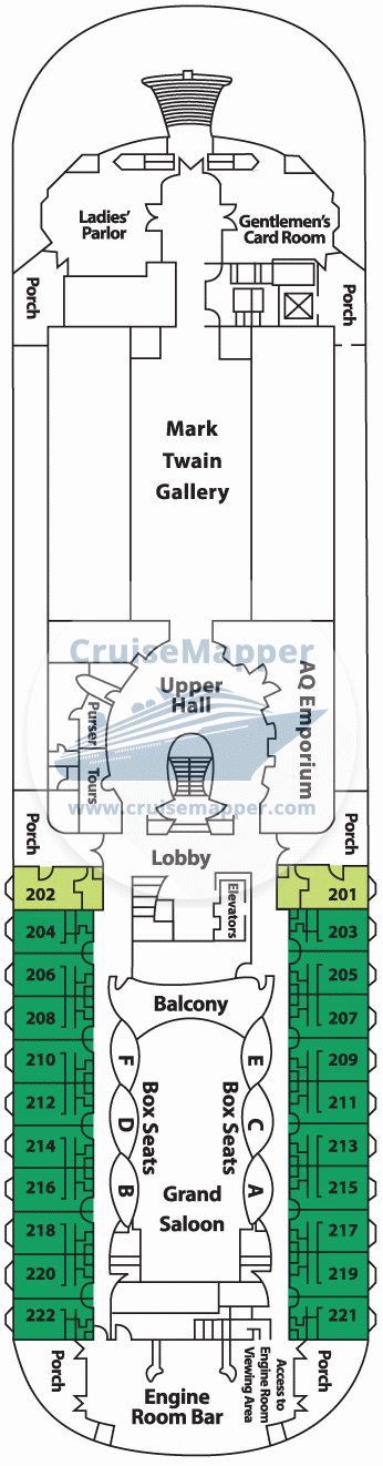 American Queen  Deck 02 - Cabin