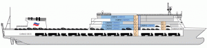 Baie de Seine ferry Deck 05 - Cars