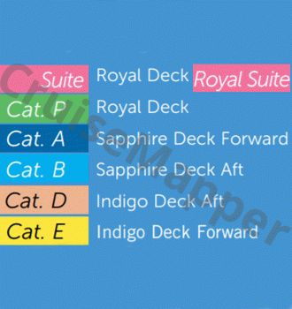 Avalon Imagery II deck 1 plan (Indigo) legend