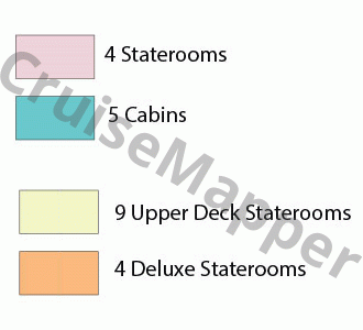 MV Coral Expeditions II deck 1 plan (D-Crew) legend