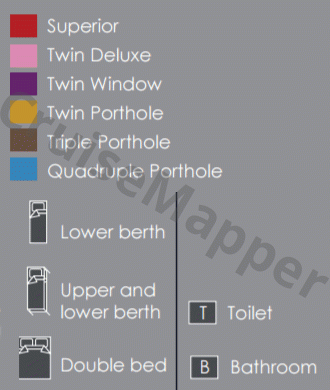 MV Plancius deck 5-6 plan (5-F, 6-E) legend