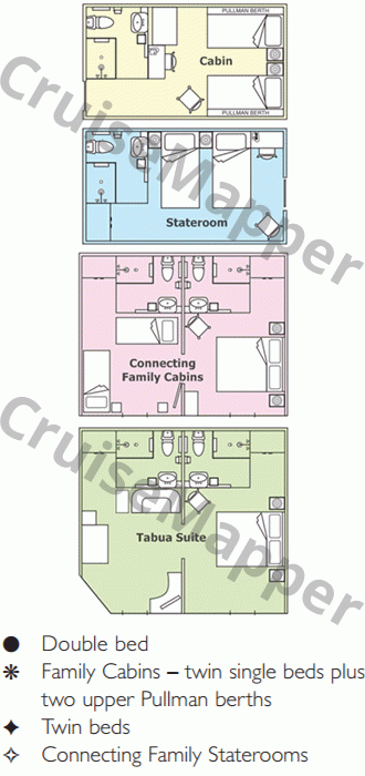 MV Reef Endeavour deck 3 plan (B-Upper) legend