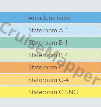 MS Amadeus Brilliant deck 2 plan (Strauss-Restaurant-Lobby) legend