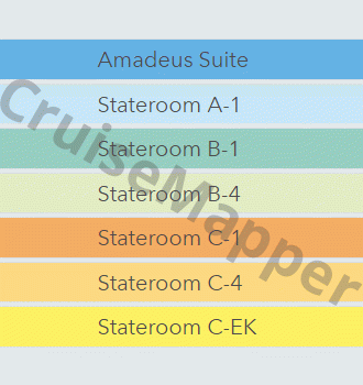 MS Amadeus Diamond deck 2 plan (Strauss-Restaurant-Lobby) legend