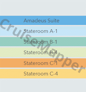 MS Amadeus Royal deck 1 plan (Haydn-Crew) legend