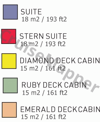 MS VIVA Tiara deck 1 plan (Lower-Emerald) legend