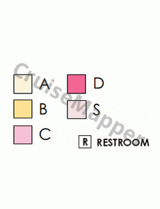 MV Prinses Christina deck 1 plan (Cabin-Dining) legend
