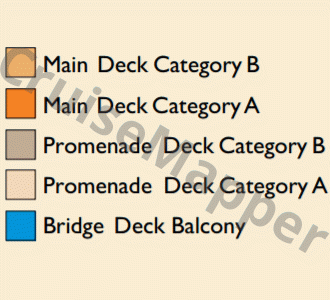 Coral Discoverer deck 3 plan (Bridge) legend