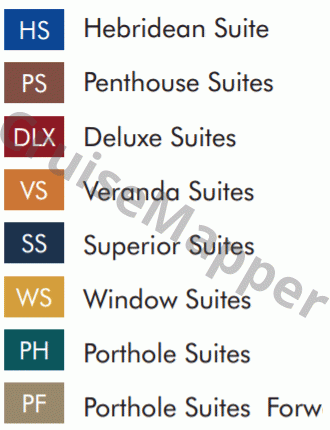 Hebridean Sky deck 3 plan (Byrd - Lobby) legend