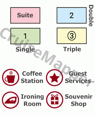 MS Konstantin Korotkov deck 4 plan (Boat-Lounge) legend