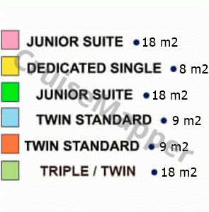 MS Sergei Rachmaninov deck 3 plan (Upper-Dining) legend