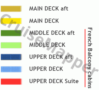 MS Antonio Bellucci deck 2 plan (Da Vinci-Middle-Dining) legend