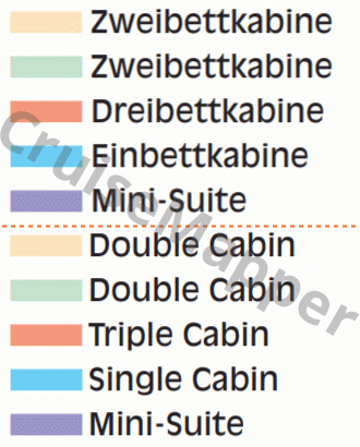 MS Switzerland deck 1 plan (Emerald-Spa-Dining) legend