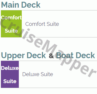 MS Rossia deck 5 plan (Sundeck-Bridge) legend