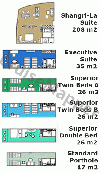 Victoria Sabrina deck 5 plan (Bridge) legend