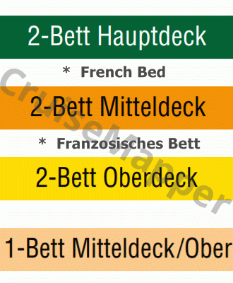 MS Heidelberg deck 2 plan (Middle-Lobby-Dining) legend