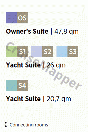 National Geographic Islander 2 deck 5 plan (Sunset-Sundeck-Pool) legend