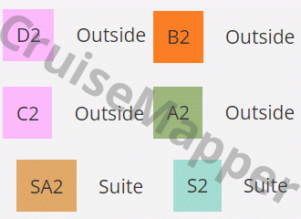 Club Med 2 deck 3 plan (D-Desirade-Cabins) legend