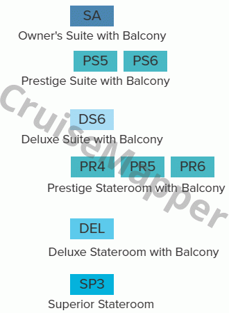 Le Boreal deck 6 plan (France-Lido-Pool) legend